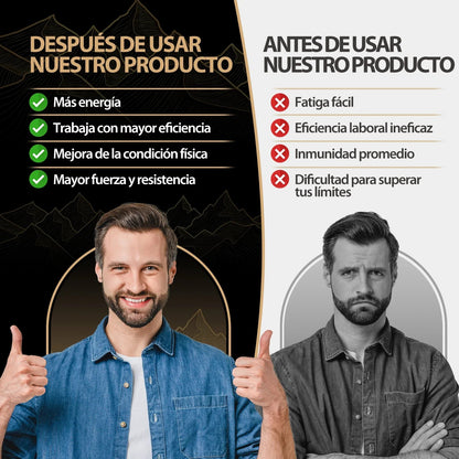 Shilajit® – Recupera tu energía y vitalidad masculina con solo 2 gomitas al día 🍃